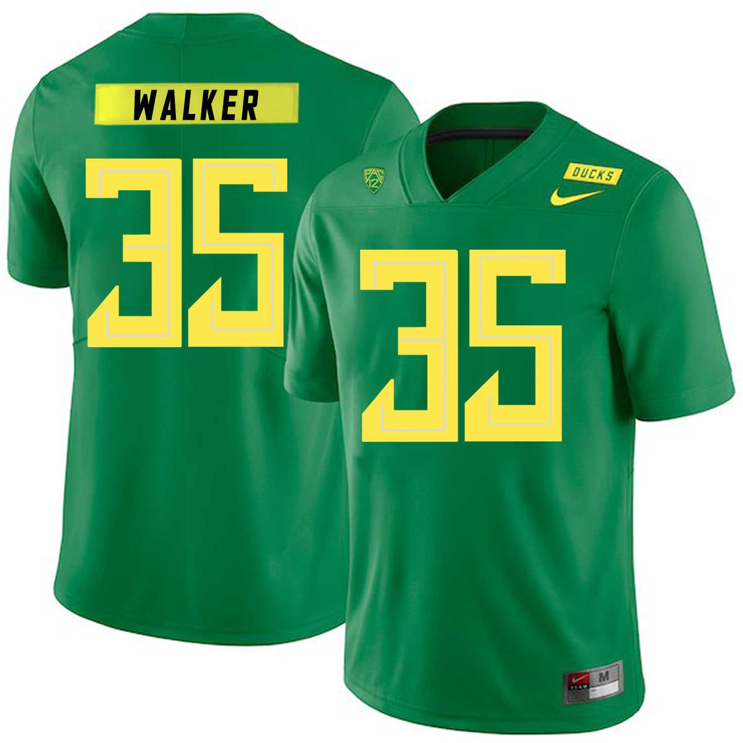 Oregon Ducks #35 Joe Walker Apple Green Nike College Football Jersey